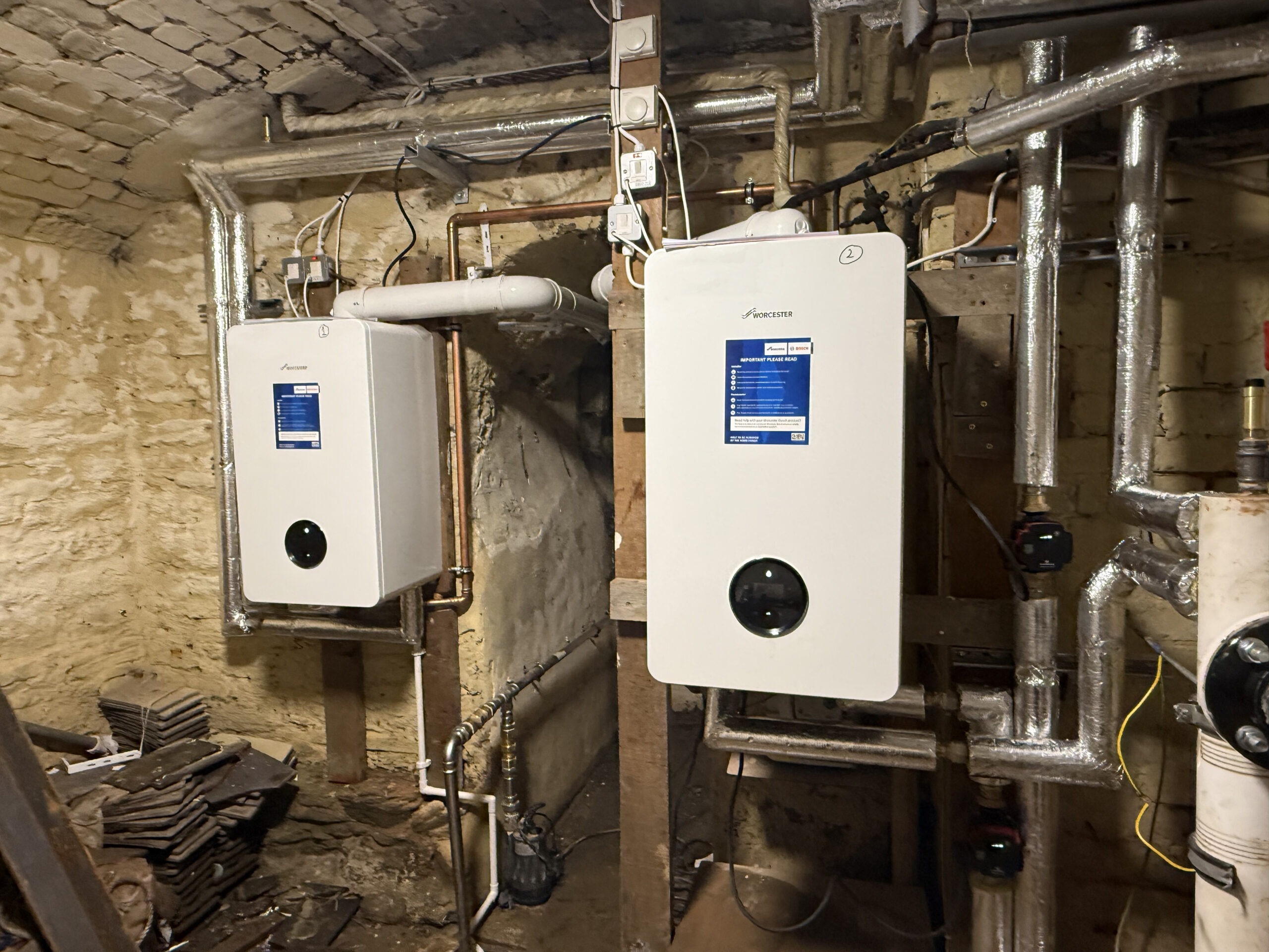 The flush out point. Their will be new T connection from blue pipe to bottom left corner.